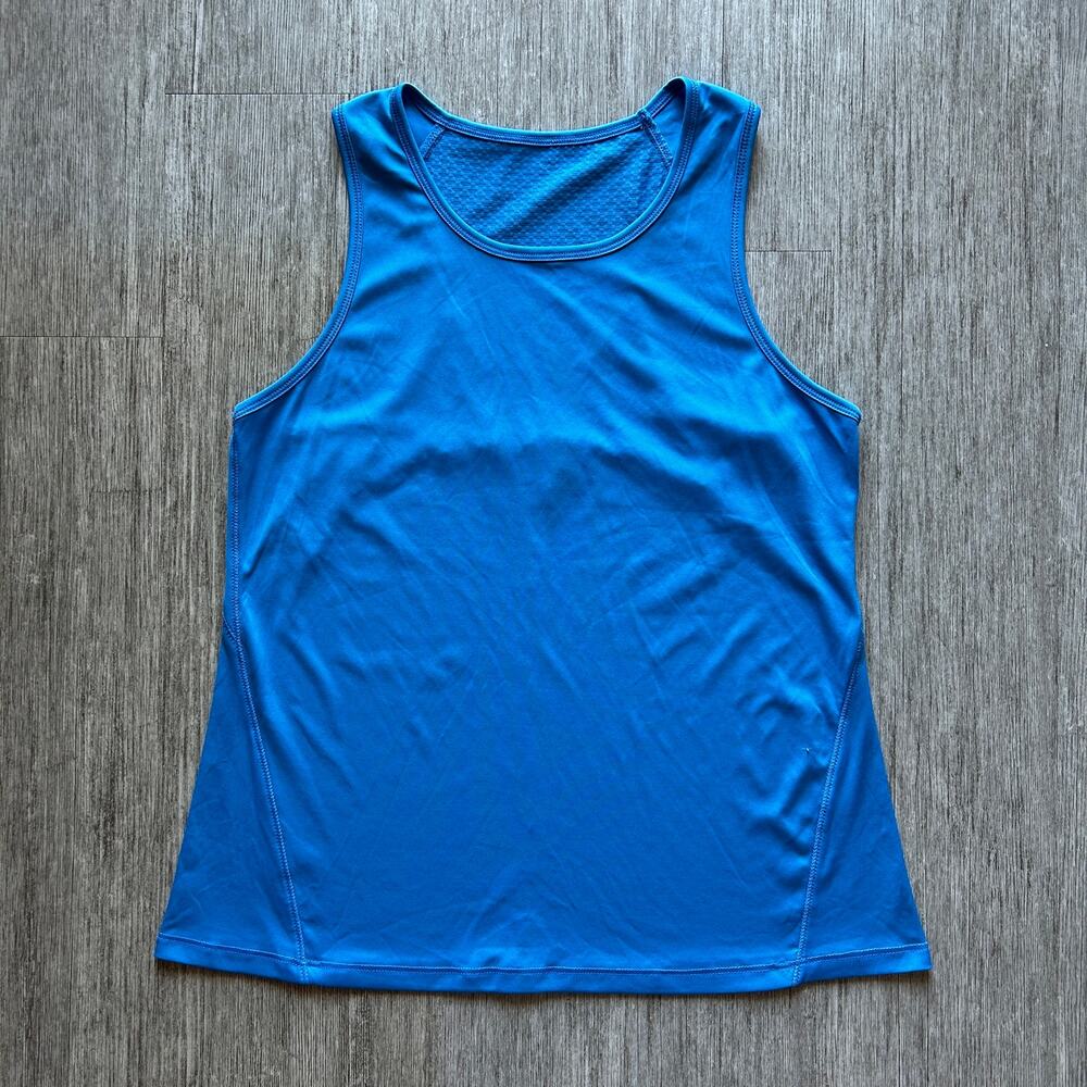 RB3 Blue Scoop Neck Loose Fit Lightweight Racerback Workout Tank Top Size Medium